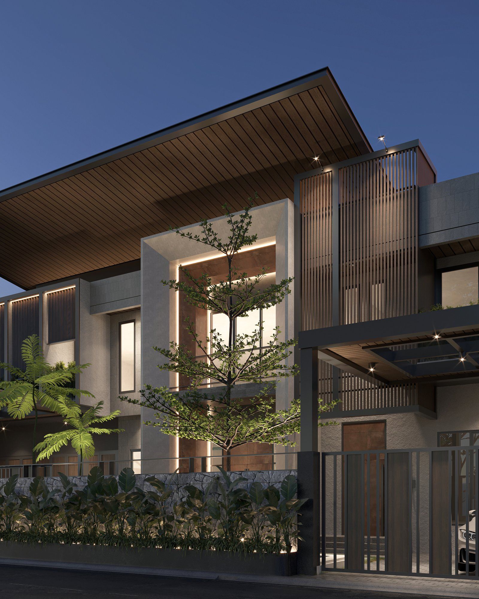3D render of Tropical Modern House, the cover image