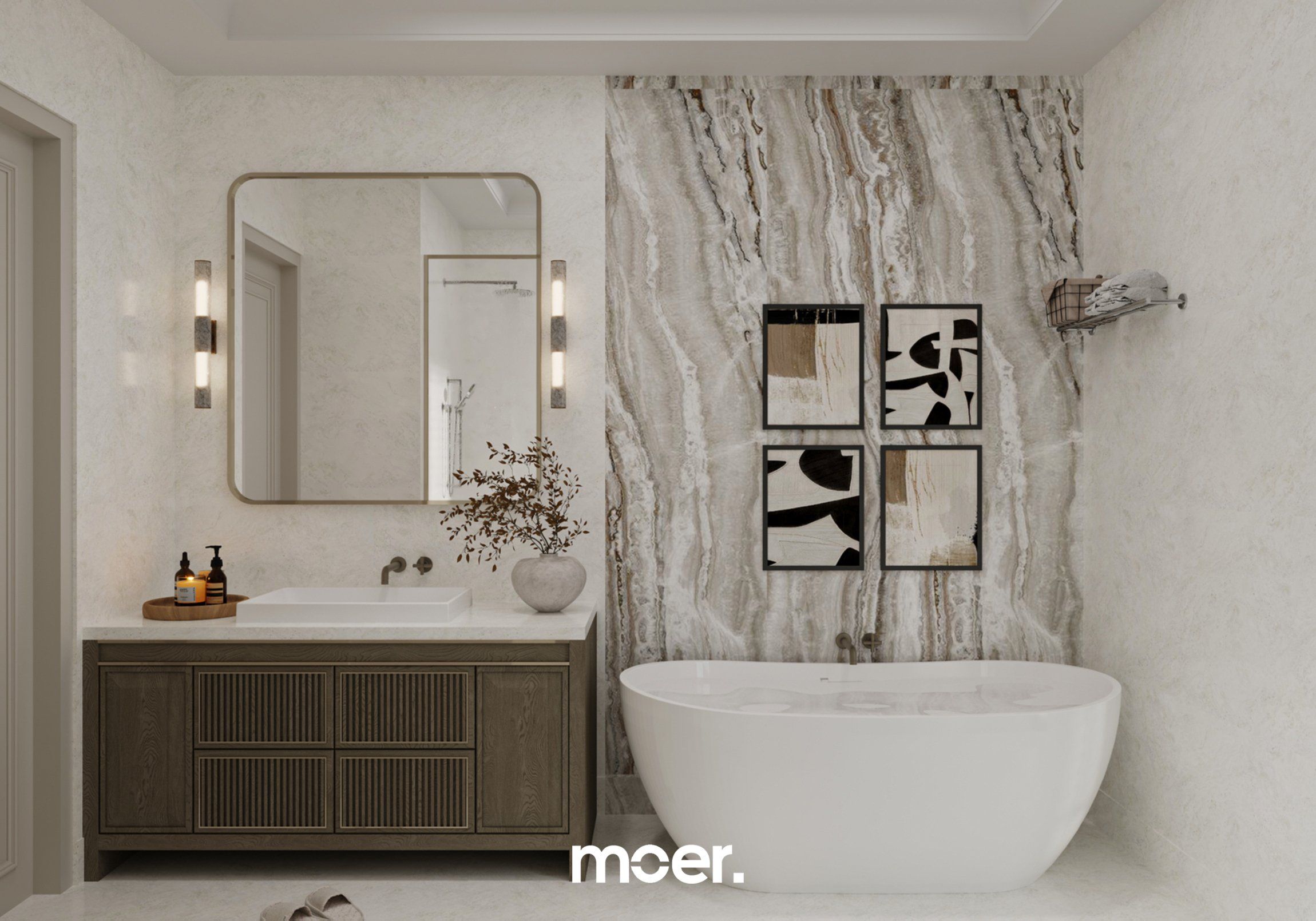 3D render of Home Living, detail 1 of 3