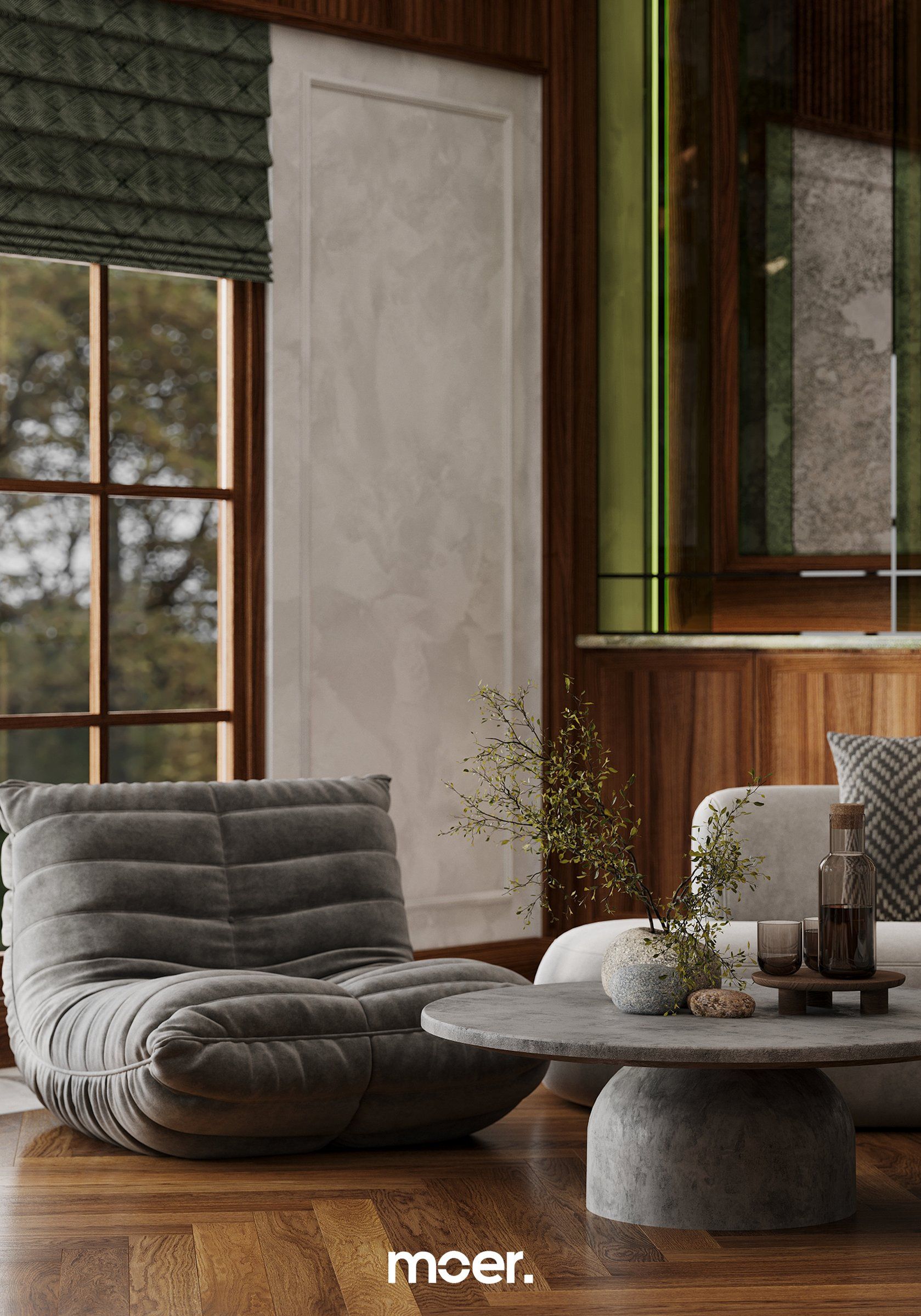 3D render of Study / Lounge, detail 1 of 3