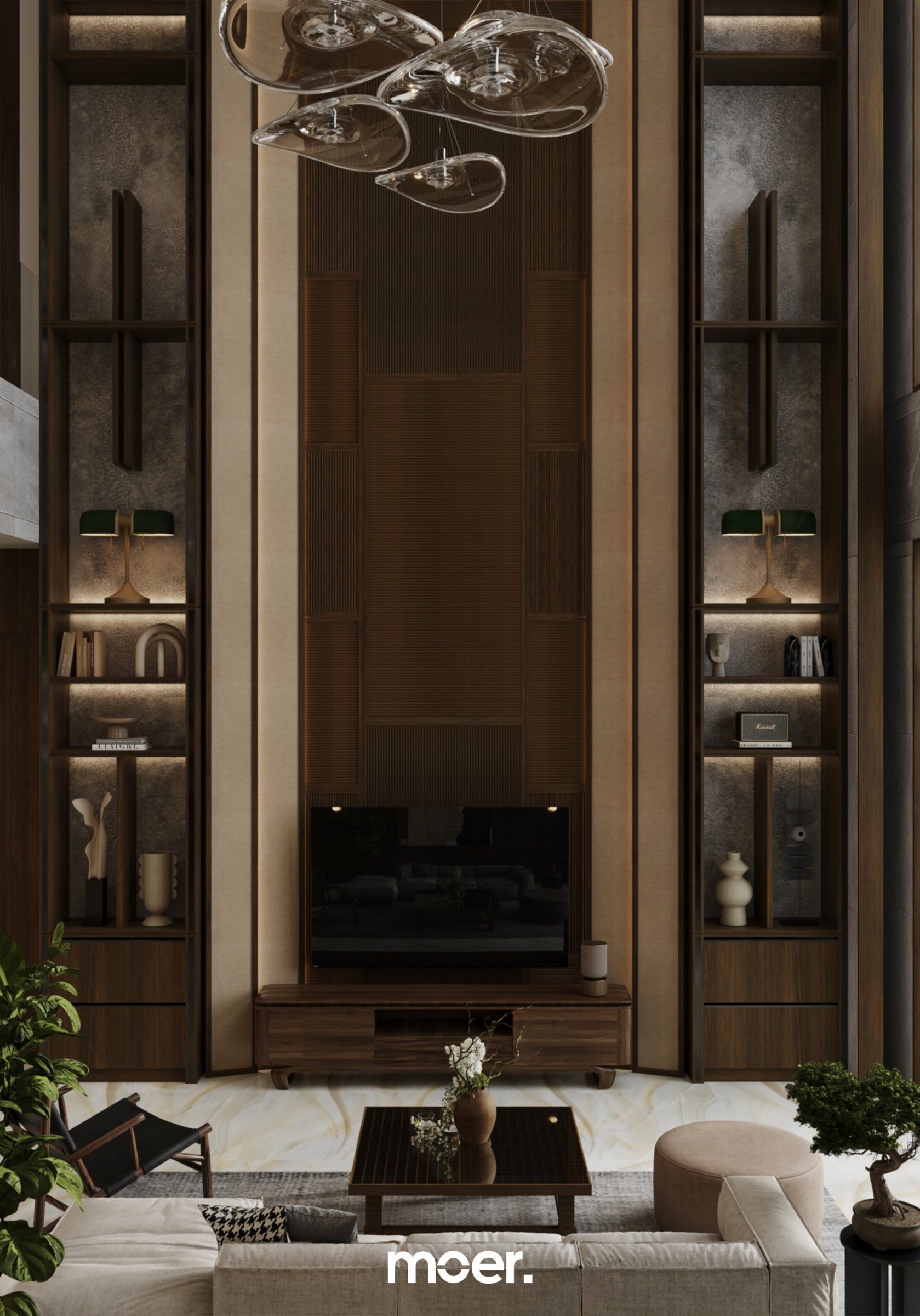 3D render of Living / Dining, detail 2 of 2