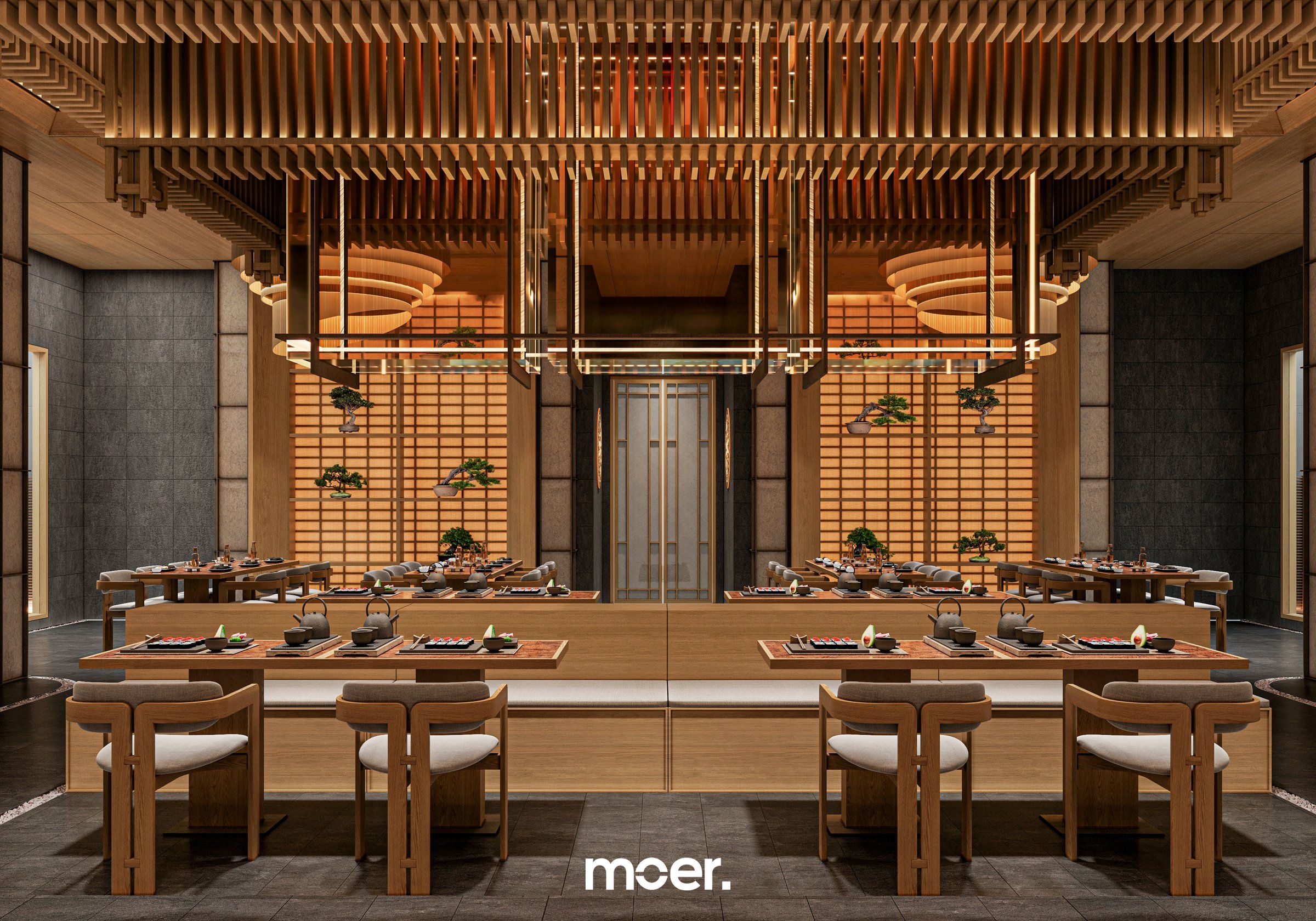 3D render of Japanese Restaurant, image 1 of 8