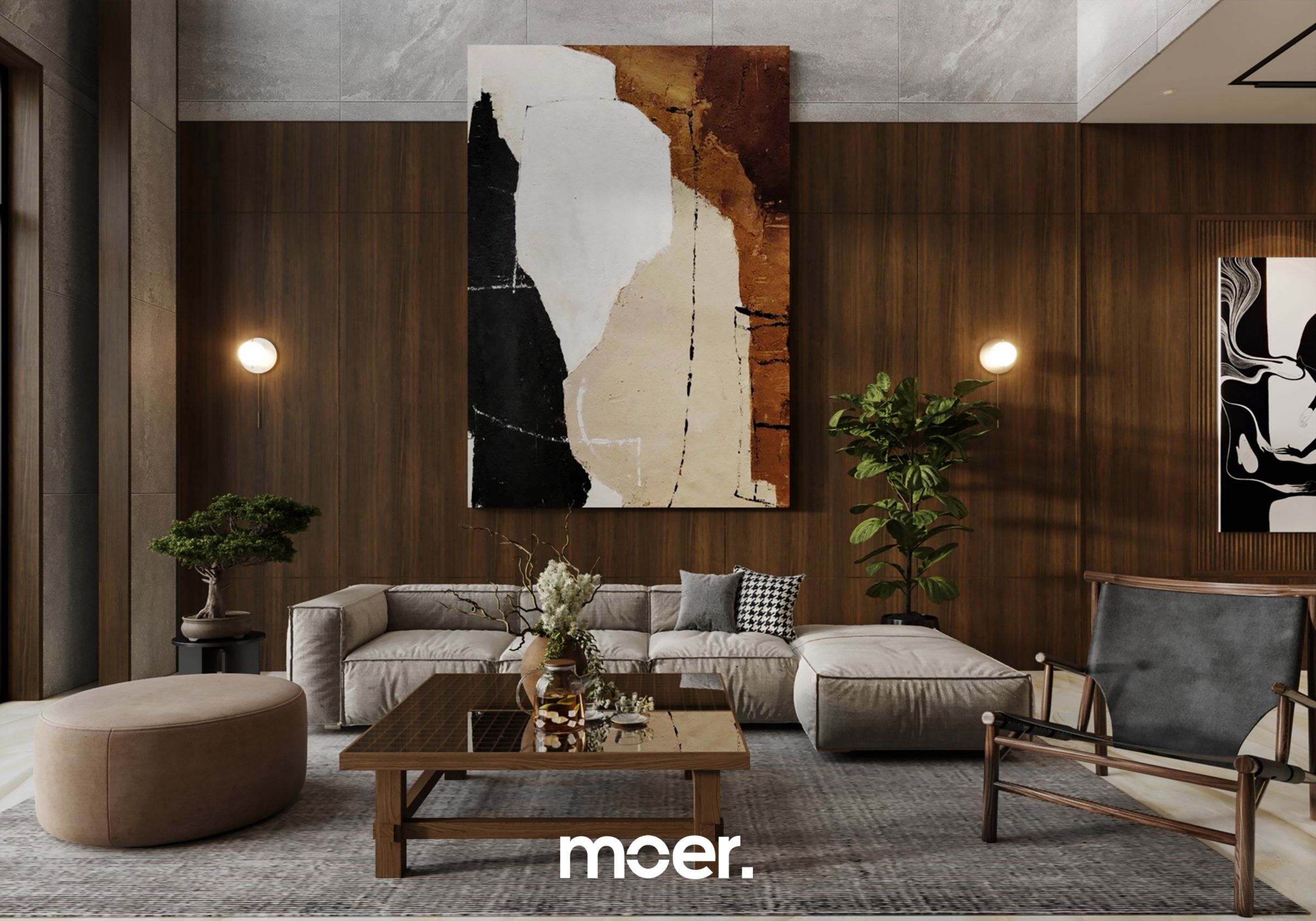 3D render of Living / Dining, image 2 of 6