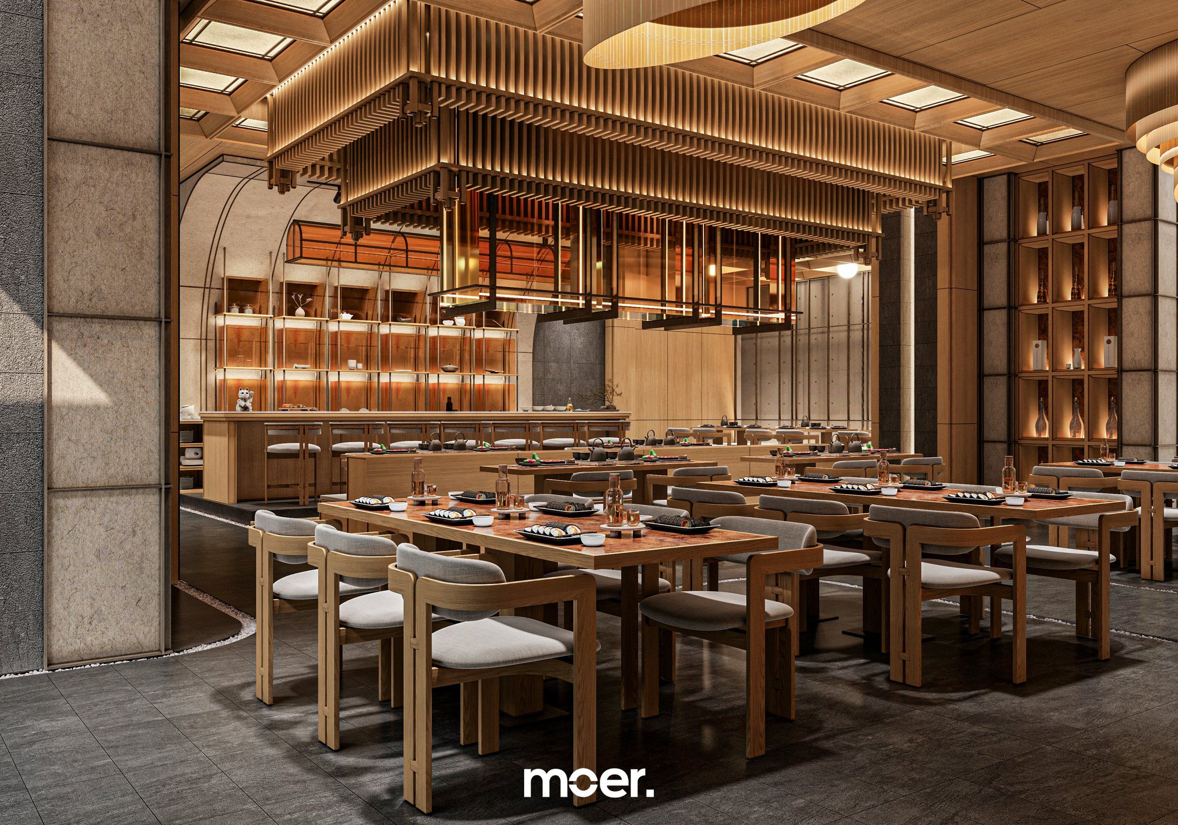 3D render of Japanese Restaurant, image 2 of 8