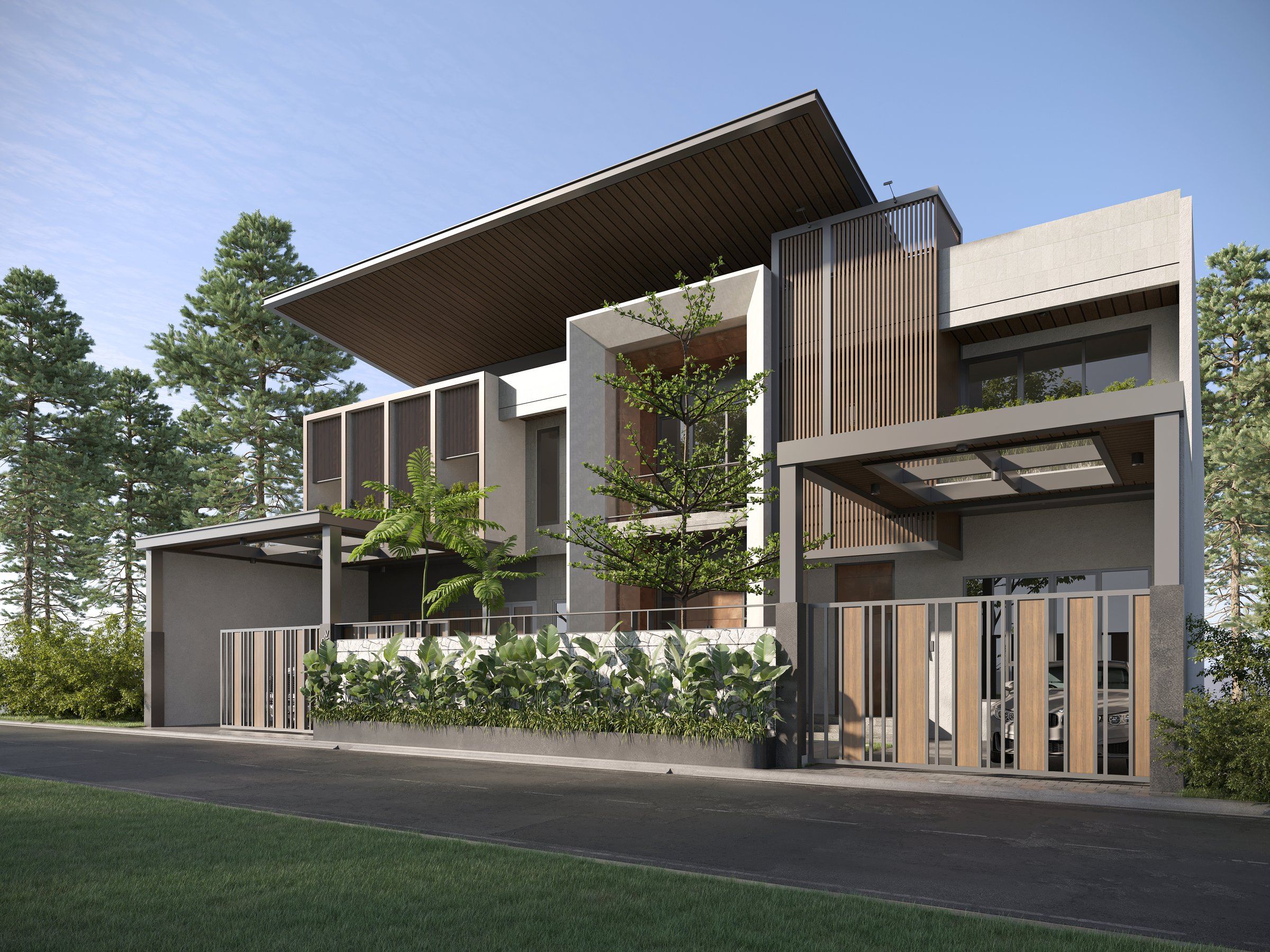3D render of Tropical Modern House, image 2 of 4