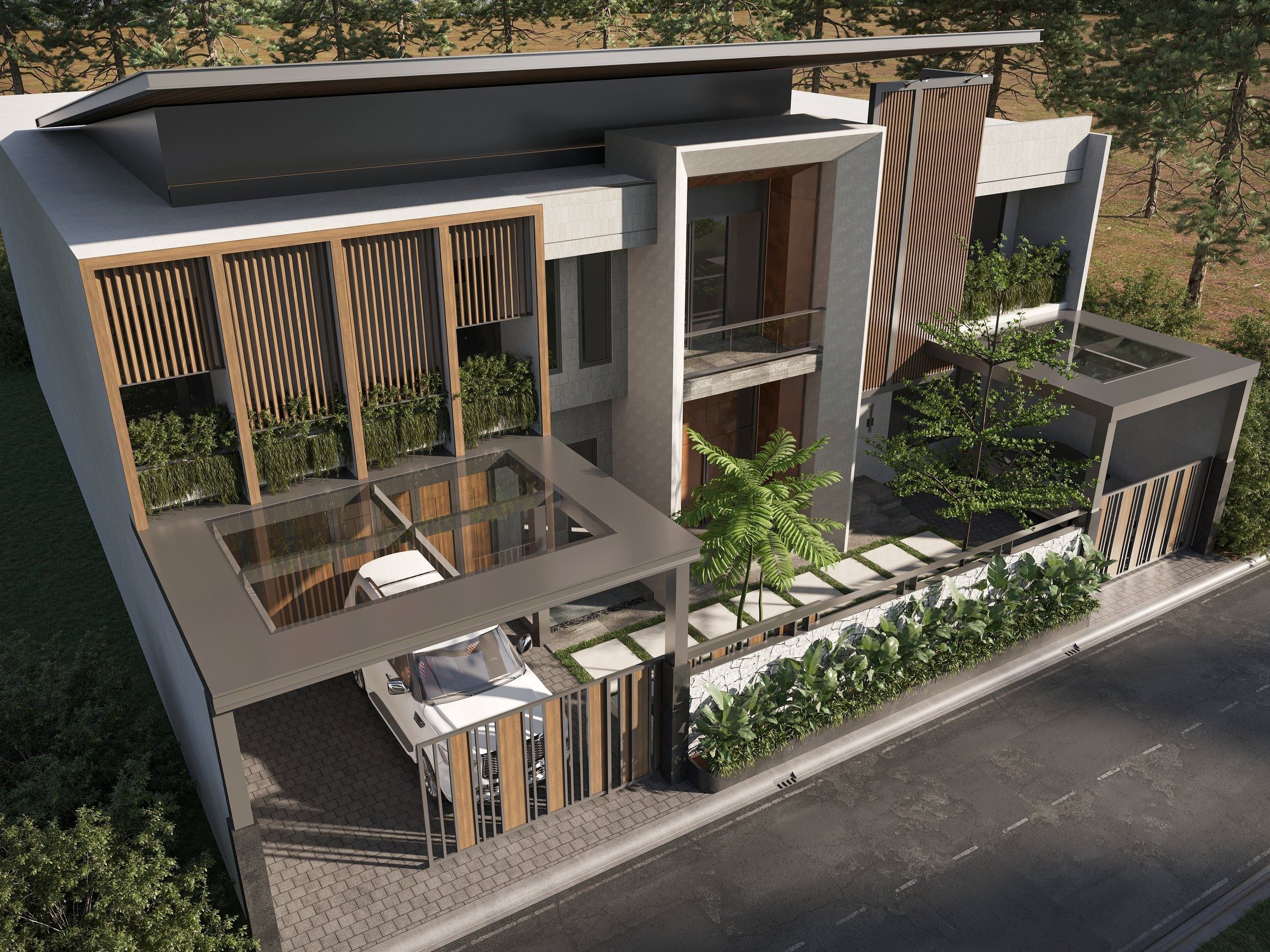 3D render of Tropical Modern House, image 3 of 4