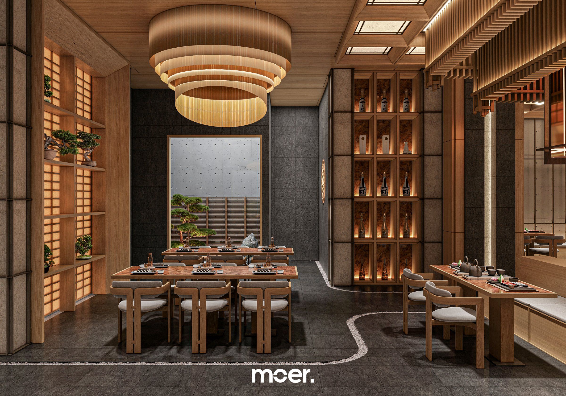 3D render of Japanese Restaurant, image 3 of 8