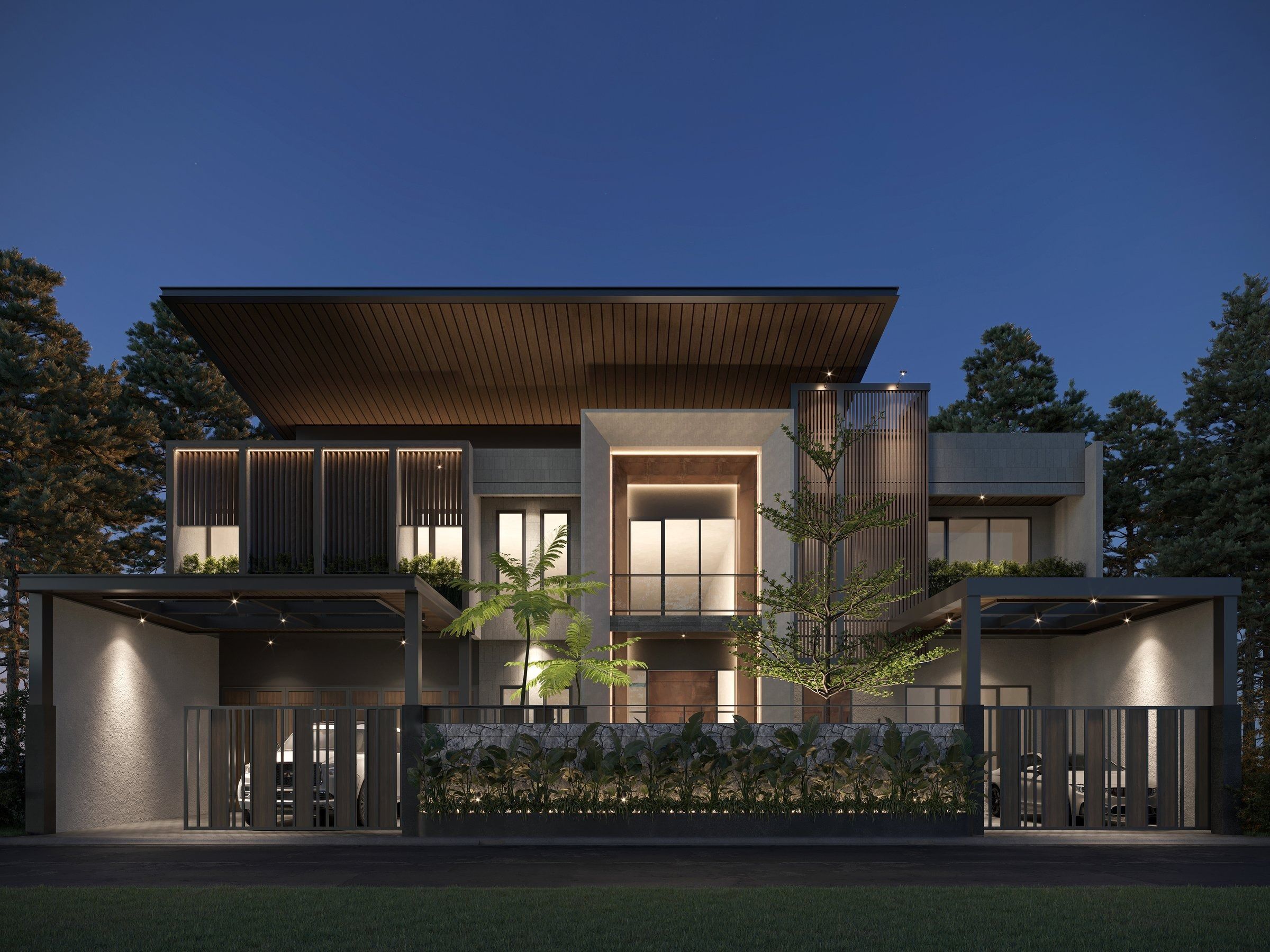 3D render of Tropical Modern House, image 4 of 4