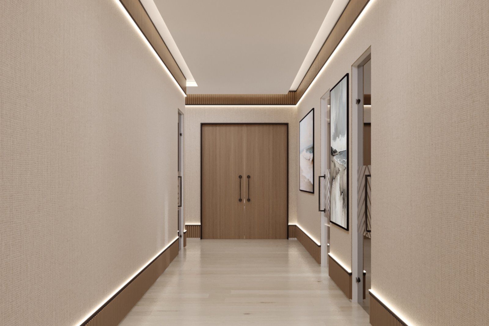 3D render of The Office, the same view as the photo