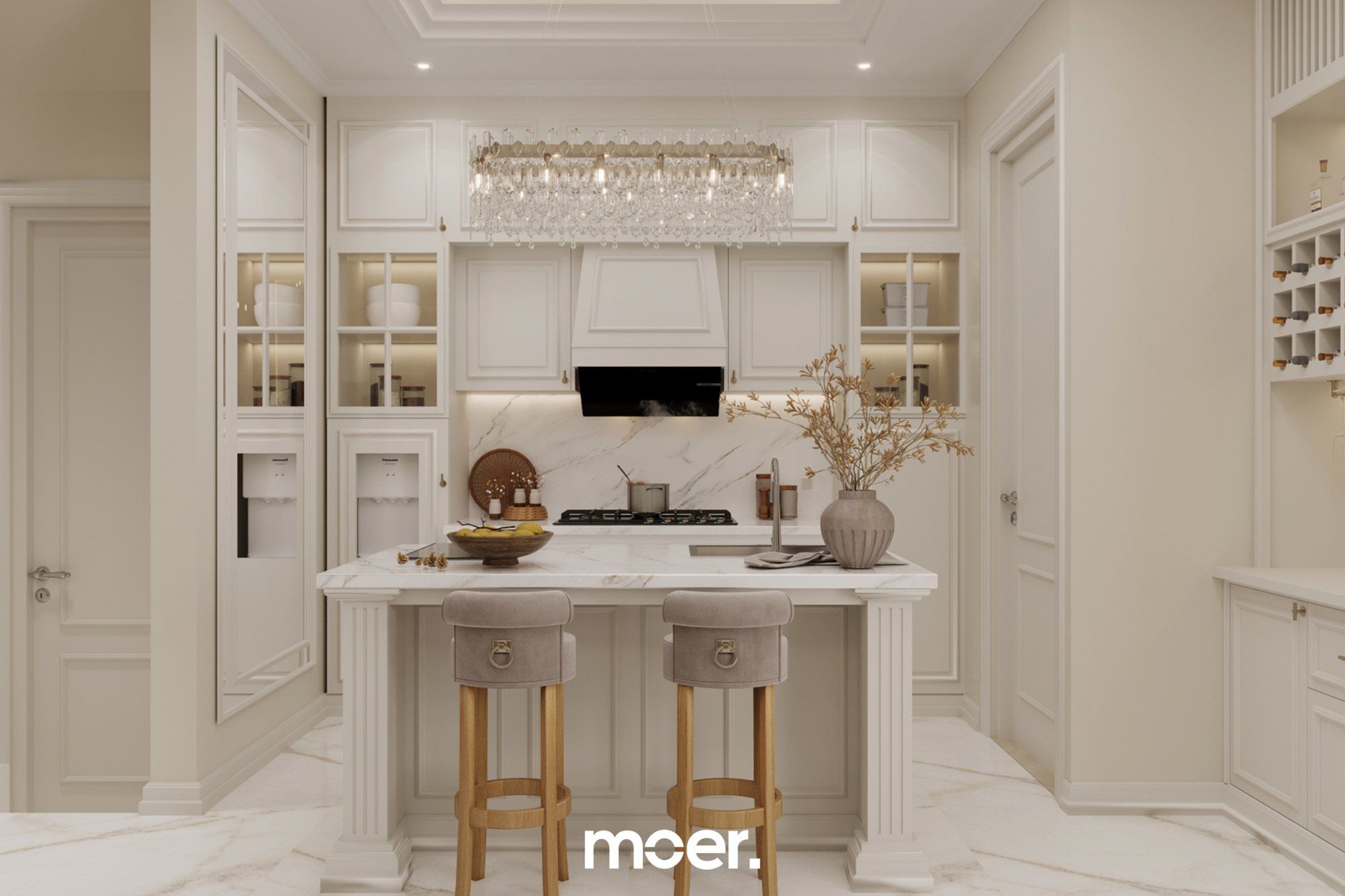 3D render of The Townhouse, the same view as the photo