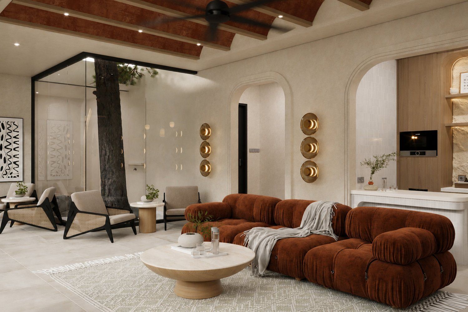 3D render of Padel Court, the same view as the photo